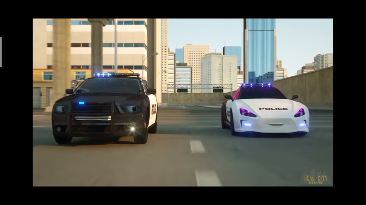 part 1 of police car cartoon - YouTube