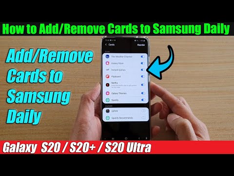Galaxy S20 S20 How To Add Remove Cards To Samsung Daily