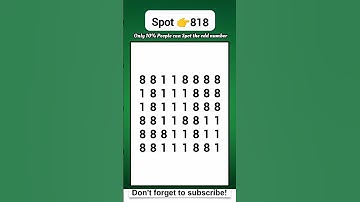 Spot the Odd  Number 818  - Math Quiz  #maths #quiz #shorts #gk #education