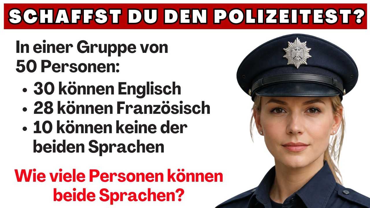 Packst du diese Denkaufgabe aus dem Polizei-Einstellungstest?