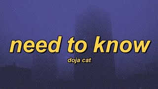 Doja Cat - Need To Know Slowed Reverb Lyrics