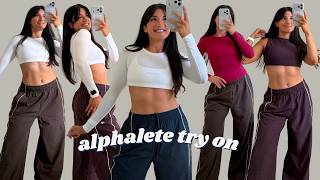 perfect for FALL🍂 NEW alphalete drop 5, size medium, relay pants + softcurve tops