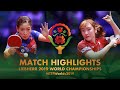 Liu Shiwen vs Kato Miyu | 2019 World Championships Highlights (1/4)