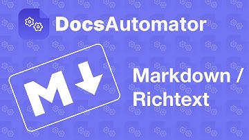 Add Markdown / Rich Text to your documents