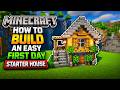 Minecraft: How To Build an Easy First Day Starter House