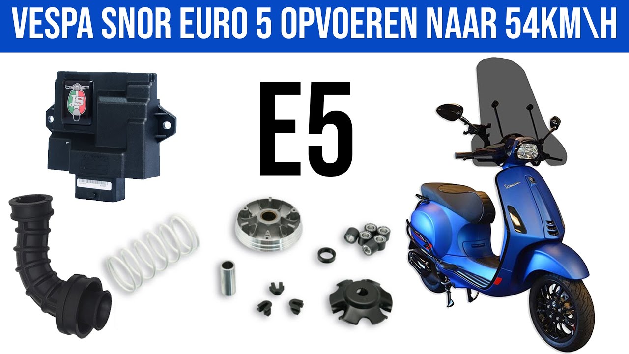 VESPA SNOR EURO 5 OPVOEREN | PART 2 - YouTube