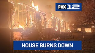 House burns to the ground in Sweet Home