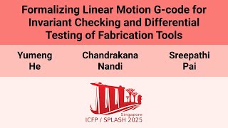 Celebrity [OOPSLA'25] Formalizing Linear Motion G-code for Invariant Checking and Differential Testing of(…) Net Worth