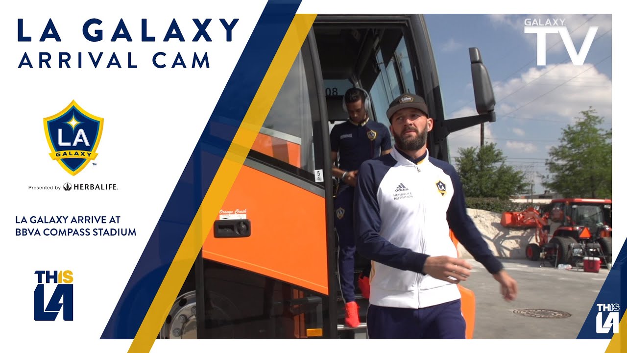 ARRIVAL CAM: LA Galaxy arrive at BBVA Compass Stadium for match vs. Houston Dynamo