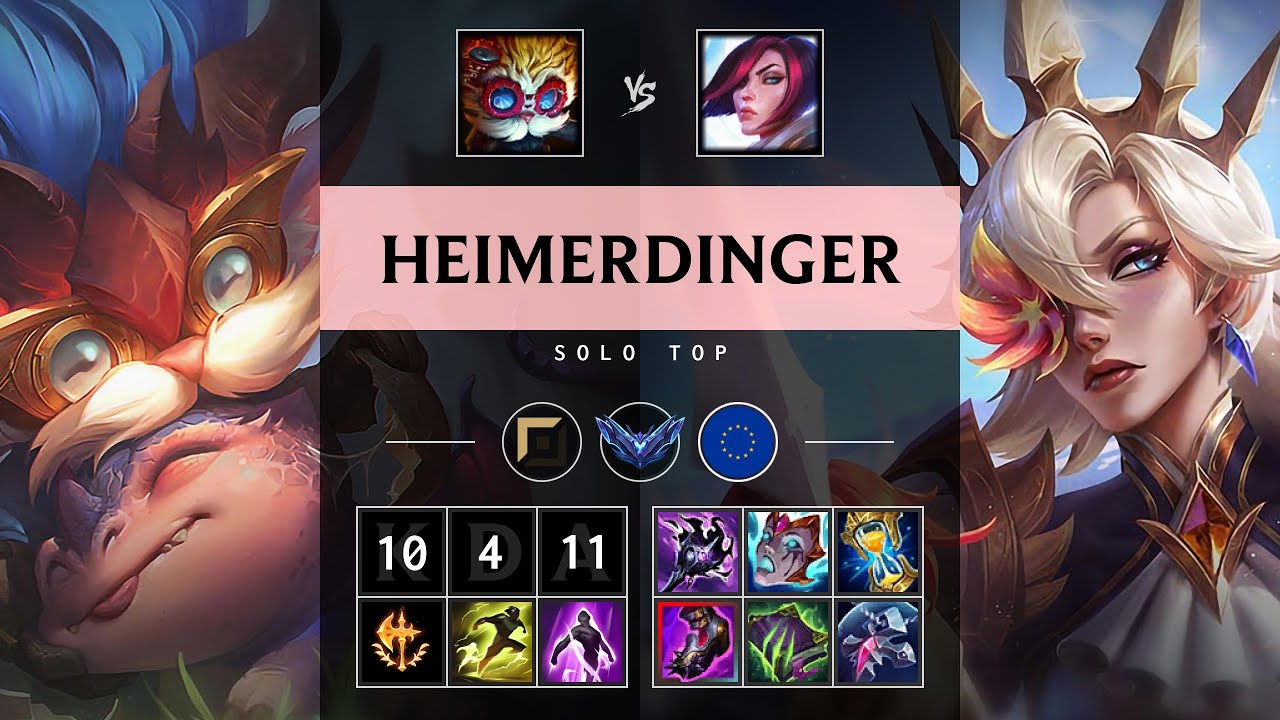 Heimerdinger Top vs Fiora - EUW Diamond Patch 25.16