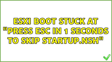 ESXi boot stuck at "Press ESC in 1 seconds to skip startup.nsh"