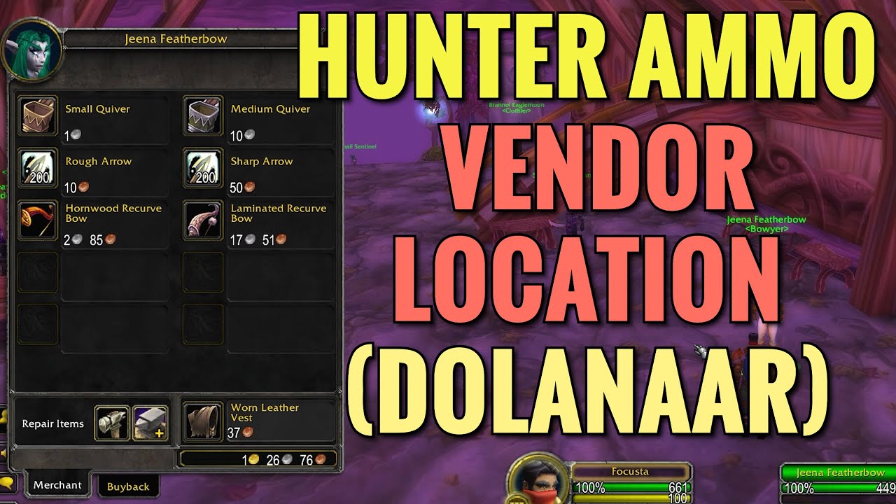Dolanaar Hunter Ammo Vendor - WoW Classic