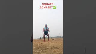 squats exercise ✅ 20×5 set #squatsworkout #hardworkout #shorts #mustafaphysicalacademy