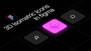 3D Isometric Icons Interaction in figma | UI Motion