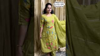 Stunning Mul Chanderi allover Applique work Aline set #trending #fashion #kurtaset #onlineshopping