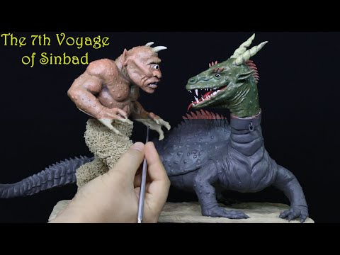 Sculpting CYCLOPS vs DRAGON Diorama | The 7th Voyage of Sinbad