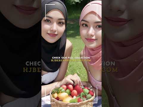Two Beauty Hijab Girls on a Summer Picnic #ai #hijab #shortvideo #jilbab #aiphotos #aiart #lookbook