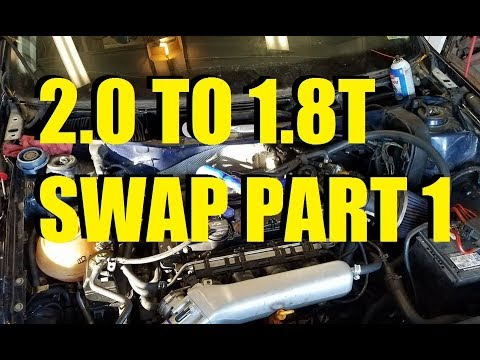 How to 1.8t swap part 1 - YouTube