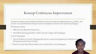 Perbedaan antara QA dan QC, Konsep Dasar Continuous Improvement, dan Prinsip Dasar ISO 9001:2015