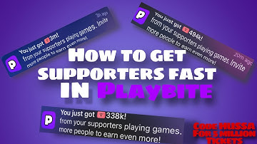 How to get lots of supporters fast in playbite (use code HUSSA for 5 million tickets on playbite)