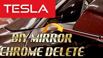 Chrome Delete MIRROR Tesla Model 3 - Full video - DIY - Vinyl Wrap - Part 3