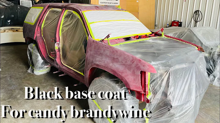 Applying Black Base Coat For Candy Brandywine!!  #candypaint
