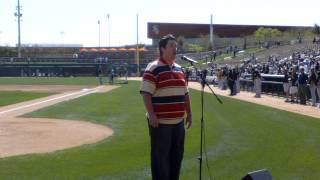 Tim Juillet Singing The National Anthem at Camelback Ranch Staduim