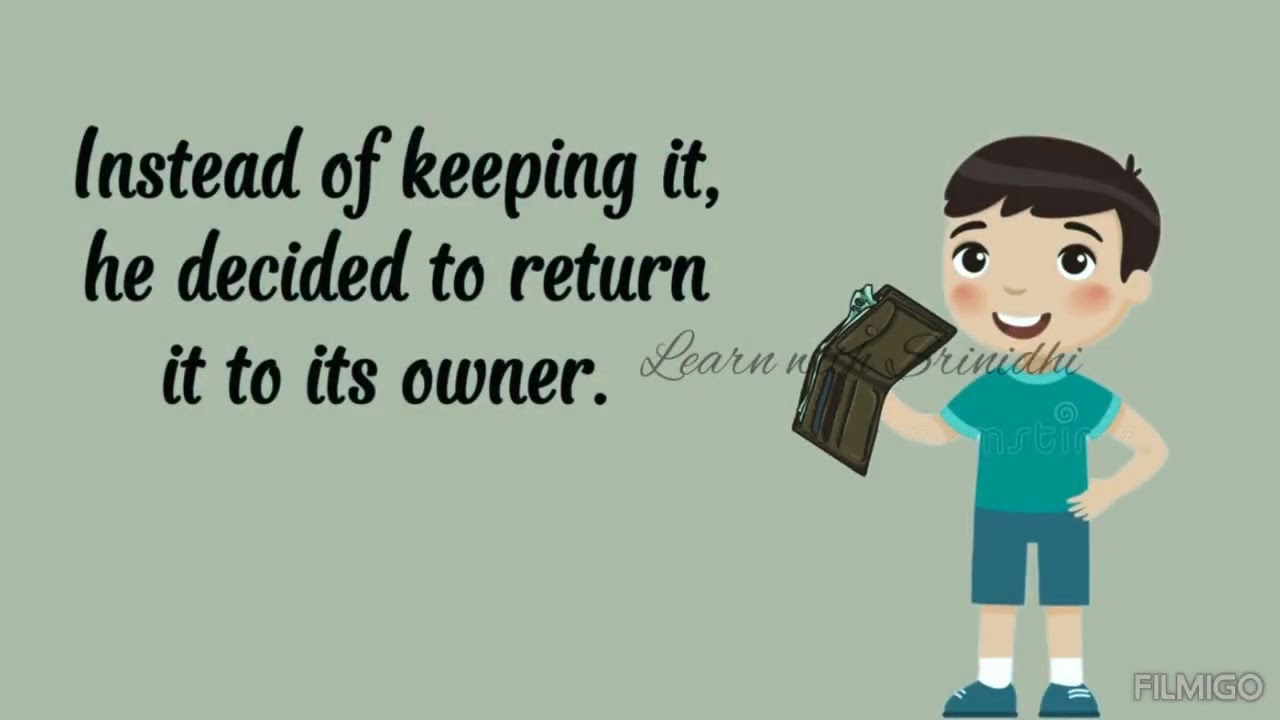 Honest Boy - A short moral story