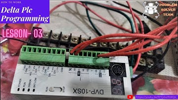 How to input-output connection in Delta PLC. Delta PLC English Tutorial.