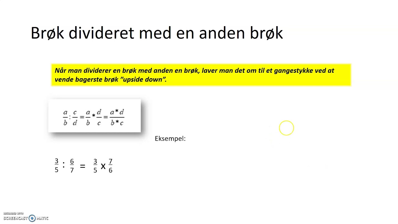 Divider Brøk Med Helt Tal