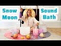 432Hz Full Moon Sound Bath | Crystal Singing Bowls for Deep Relaxation | No Talking