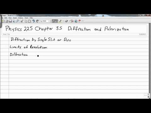 2000 Chapter 35 Diffraction and Polarization Overview