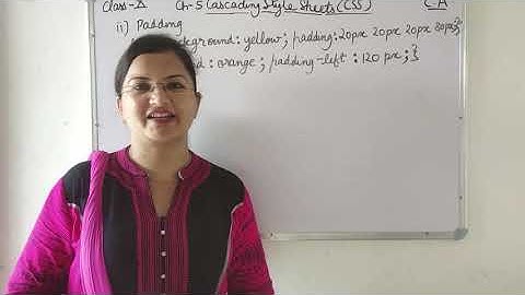 CBSE CA(Computer Application) Class-10 Ch-5 Cascading Style Sheets (CSS) Part-9