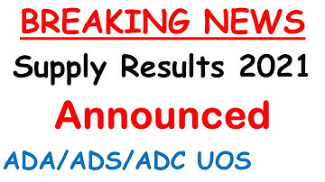 Ba Bsc Adp Ada Ads Adc Supply 2021 Results Announced Final News Sargodha University Results 2021 uos