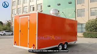 18ft Custom Food Truck for Sale USA | Fully Equipped Mobile Kitchen Trailer 18ft Food Trailer Commercial Kitchen