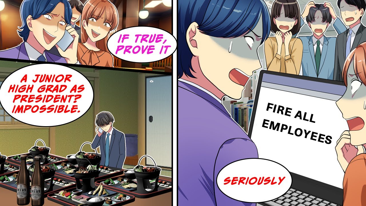 [Manga Dub] My 100 employees mocked Me at welcome party, so I fired them all...!? [RomCom]