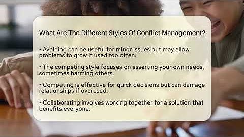 What Are The Different Styles Of Conflict Management? - Everyday-Networking