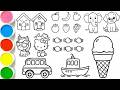 1 hour of Drawing and Coloring for Kids | Learn Animals for Toddlers