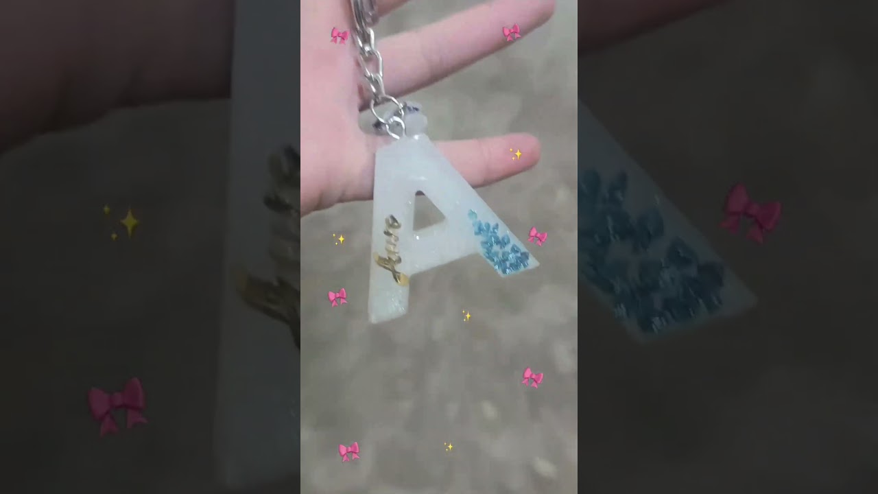 Resin keyring,resin,A alphabet
