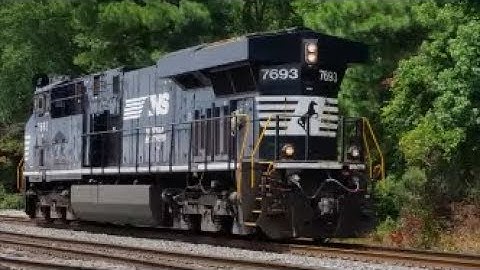[NS]7693 GE ES40DC Solo Runs WB Then Goes Back EB Southernstyle As E51-27 & Nice K5HLL In Selma NC