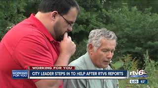 City leader steps in to help after RTV6 reports about family's home falling into creek