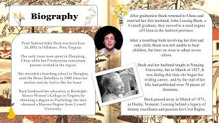 Pearl S Buck Author Study Presentation