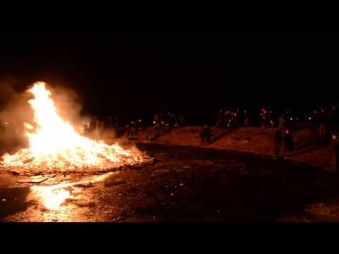 The bonfire at Seltjarnarnes on New Year´s Eve 2013