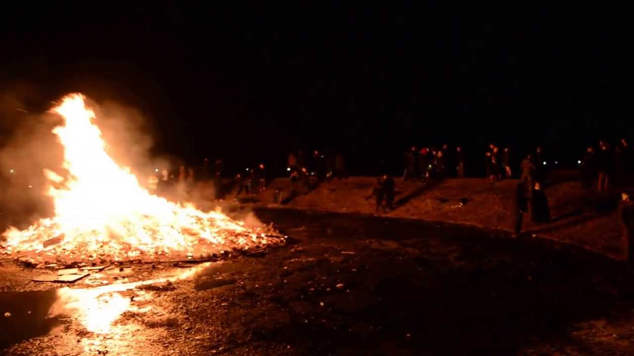 The bonfire at Seltjarnarnes on New Year´s Eve 2013