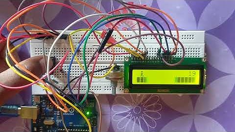 Make a jumping Jack game using 16×2 LCD display and push button interfacing with Arduino UNO