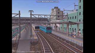 新VRM3★KATOレイアウトプラン6 9完成No65 201系スカイブルー遠景1