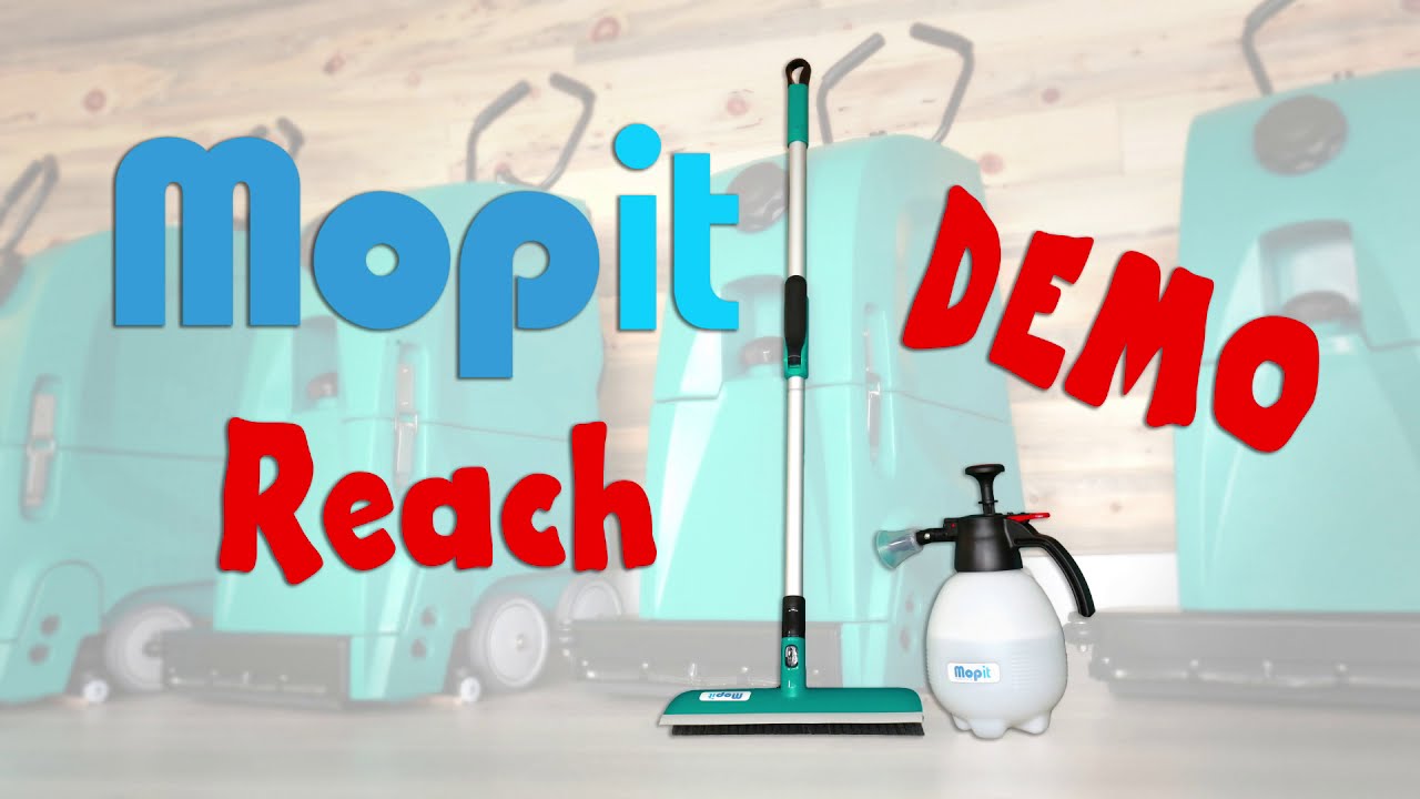 Mopit Floor Scrubber - Reach Tool Demo - Clean Those Hard to Reach Areas