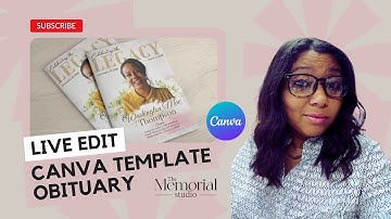 Professional Obituary Canva Template - Live Edits