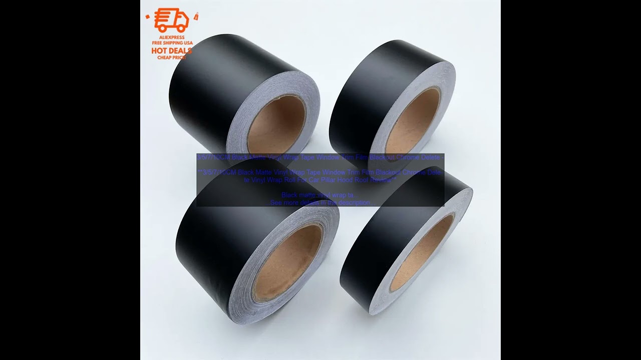 1005005703734839 3 5 7 10CM Black Matte Vinyl Wrap Tape Window Trim Film Blackout Chrom