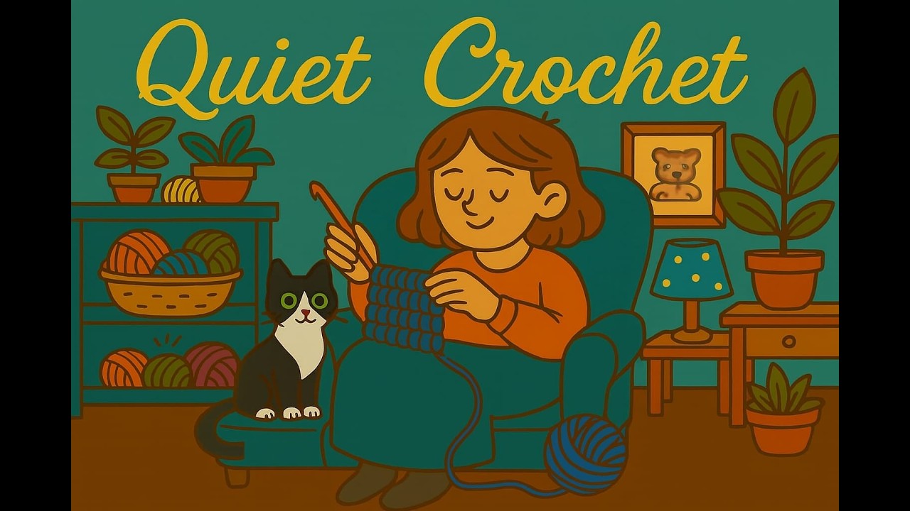 Crocheting a cardigan, for relaxing & peaceful moments with music #206 #relax #crochet #cardigan